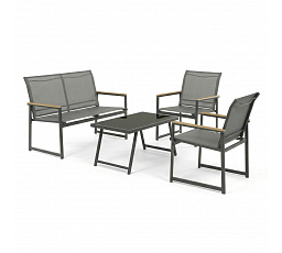 Zahradní sestava, síťovina, šedá, AZS-S1212 GREY