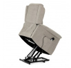 Polohovací křeslo, elektrické kabelové ovládání, béžová, látka, TV-7072 LAN2