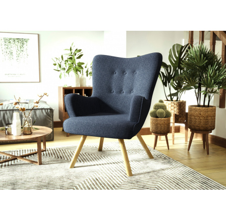 Křeslo ušák FLORI G77 modrá - rychlé odeslání