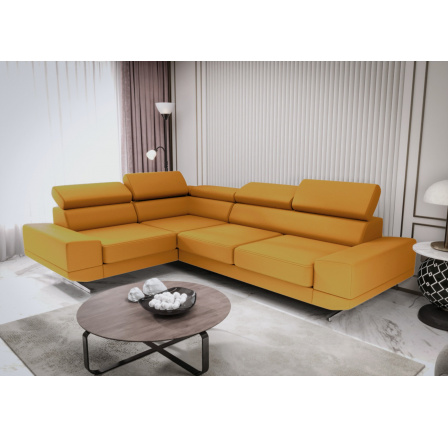 Rohová sedací souprava MILANO II přírodní kůže žlutá - rychlé dodání