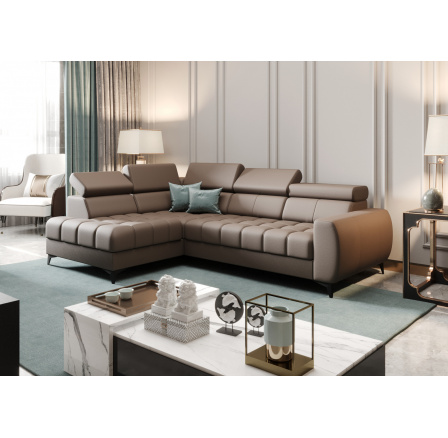 Rohová sedací souprava PORTO MINI přírodní kůže 170x255 cm - levá, přírodní kůže - volitelná barva