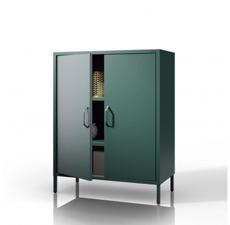 Skříňka s policemi VITO, 800 x 1015 x 400 mm, Moderní : lahvově zelená