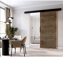 Posuvné dveře STANDART MIX L90, Wotan/Černá