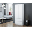 Šatní skříň MALVÍNA 2S-90, Bílá