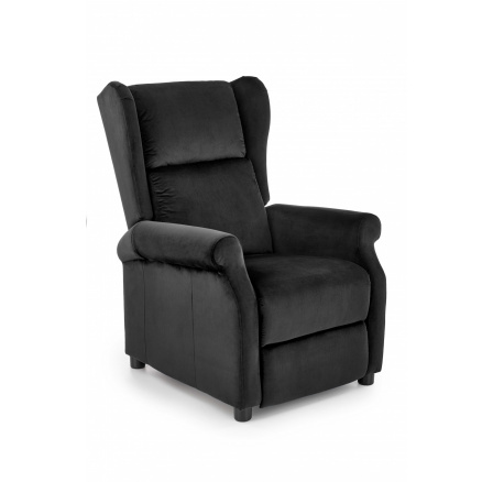 Polohovací křeslo AGUSTIN 2, Černá