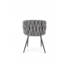 Jídelní židle K516, Šedá/Černá
