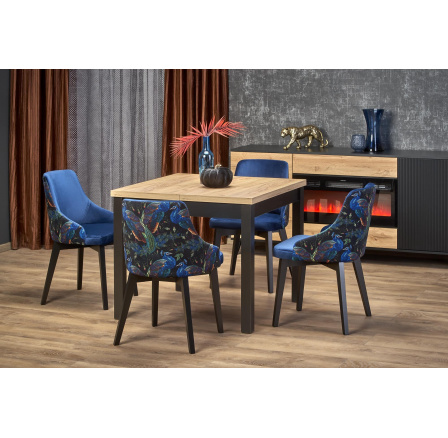 Jídelní stůl TIAGO KWADRAT, Dub craft/Černá Jídelní stůl TIAGO KWADRAT, Dub craft/Černá