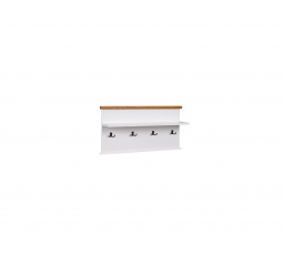 Panel s věšáky GALINEO 03 Bílá+Přírodní dub