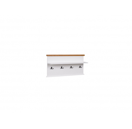 Panel s věšáky GALINEO 03 Bílá+Přírodní dub