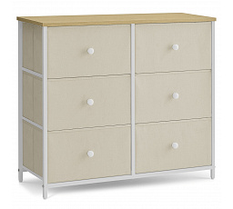 Komoda 80x30x71cm, kov, béžová, AUK-E1033 WT