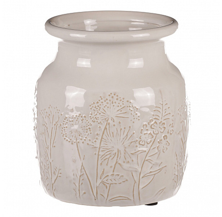 Váza keramická - obal na květiny, barva béžová