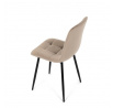 Jídelní židle, krémová, sametová látka, CT-281 CRM4