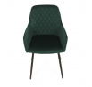 Jídelní židle, zelená, sametová látka, DCH-215 GRN4