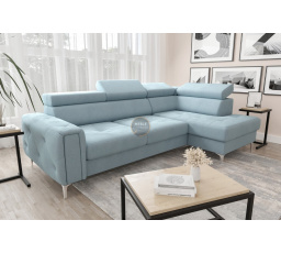 Rohová sedací souprava s funkcí spaní ORION 165x255 - modrá , pravá