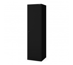 Kovová úklidová skříň AGNES, 500 x 1850 500 mm, černá