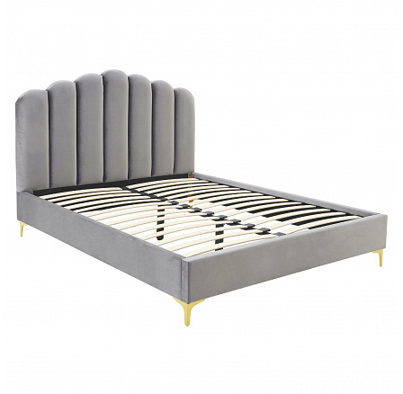 Postel 160x200 GEMINI Šedá Sametová