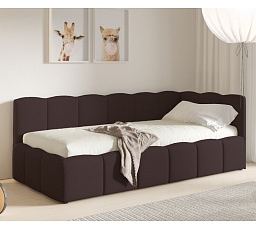 Postel TUNIS 200 x 90, nízký bok, Velutto 17, Pravá