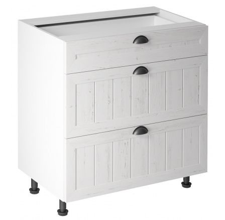 Kuchyňská dolní skřínka PROWANSJA D80S3, Bílá/Borovice Andersen Kuchyňská dolní skřínka PROWANSJA D80S3, Bílá/Borovice Andersen