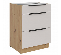 Kuchyňská skříňka Selva 60 D 3S dub artisan/kašmír