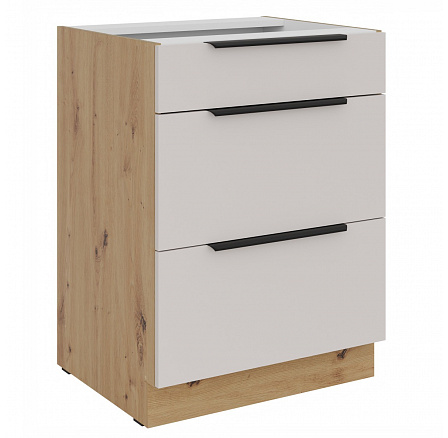 Kuchyňská skříňka Selva 60 D 3S dub artisan/kašmír