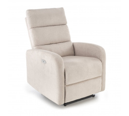 Elektricky polohovatelné a masážní křeslo CARINIO, Světle Béžová