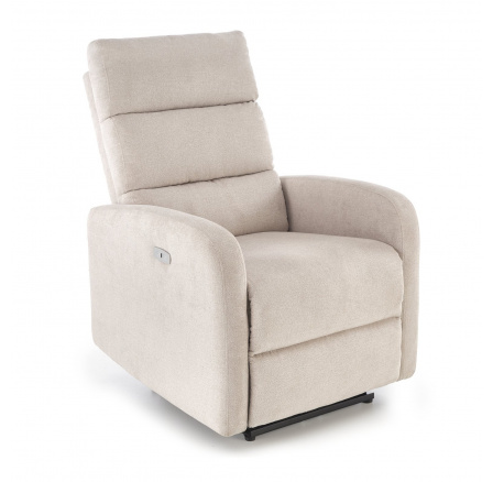 Elektricky polohovatelné a masážní křeslo CARINIO, Světle Béžová Elektricky polohovatelné a masážní křeslo CARINIO, Světle Béžová