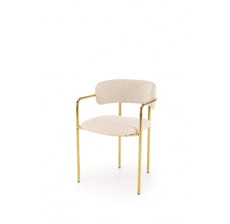 Jídelní židle K537, Krémová/Zlatá Jídelní židle K537, Krémová/Zlatá