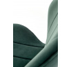Jídelní židle K538 VELVET, Tmavě zelený Bluvel 78/Černá