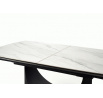 Jídelní stůl OSMAN, efekt bílého mramoru/černý