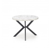 Jídelní stůl PERONI, efekt bílého mramoru/černá