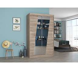 Posuvná skříň se zrcadlem TEXAS 120 Truffle+Truffle