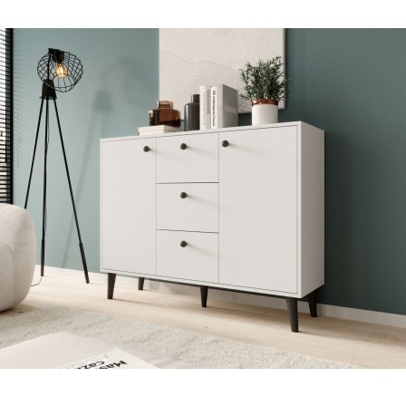 Komoda BESA Bílá+Černá