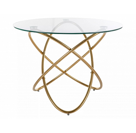 Jídelní stůl ORBIT, Transparent/Zlatá Jídelní stůl ORBIT, Transparent/Zlatá