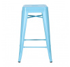 Barová židle Paris 66cm modrá inspirovaná Tolix