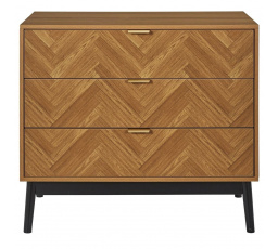 Komoda Felix 3 zásuvky rybí kost  přírodní