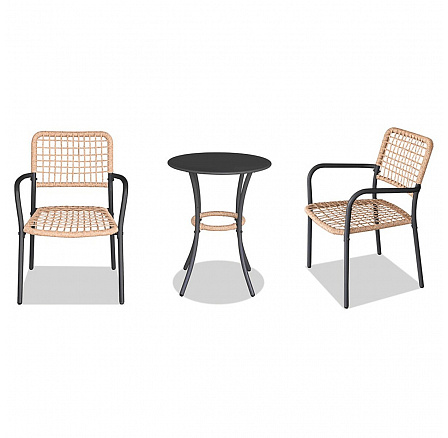 Balkónový set, kov, polyratan, béžová, AZ-L1103 NAT Balkónový set, kov, polyratan, béžová, AZ-L1103 NAT