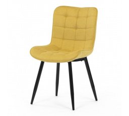 Jídelní židle, žlutá, látka, HC-462 YEL2
