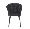 Sametová židle černá K47-FXJG B