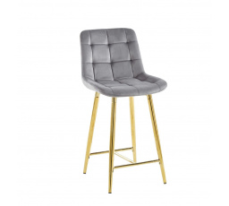 Barová židle H1-FX, šedá / zlatá
