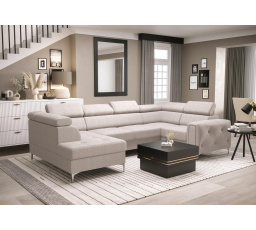 Rohová sedací souprava ORION MAX II s funkcí spaní 165x350x185 cm - béžová, pravá