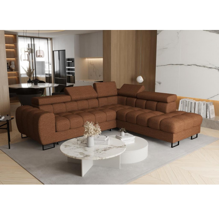 Rohová sedací souprava ASPEN 260x225 cm - pravá, oranžová