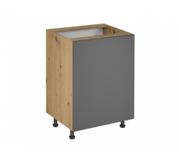kuchyňská dolní skříňka Langen D60 P/L, šedá/dub artisan