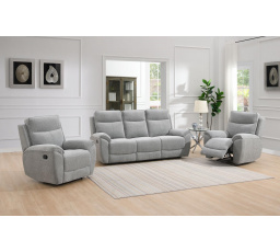 Kožená polohovací sedací souprava Rambis 3+1+1 latte