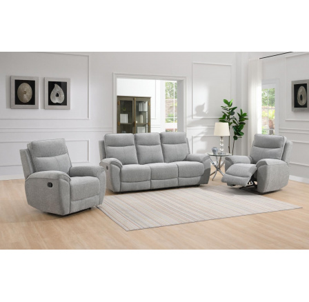 Kožená polohovací sedací souprava Rambis 3+1+1 latte