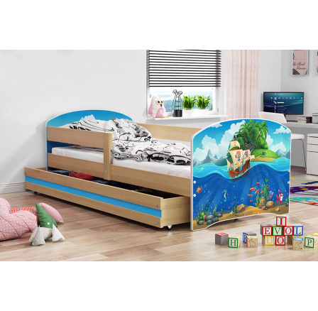 Postel Hubert 80x160 borovice/piráti