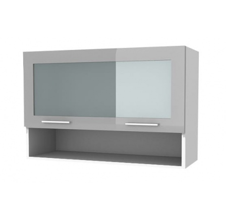 Kuchyňská horní skříňka Femme KL100 1W+P, šedý lesk