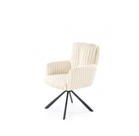 Jídelní otočná židle K572, Krémová/Černá Jídelní otočná židle K572, Krémová/Černá