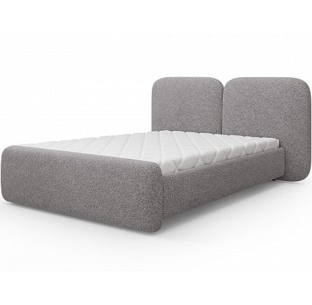 Bed Ollival 160x200 with metal frame and storage box, beige velvet Paolli 04 140x200 1