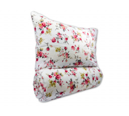 Povlečení krep 140x200, 70x90cm Rosario red nitěný knoflík