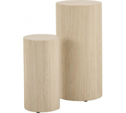 Sada 2 vysokých stolků Dice travertin